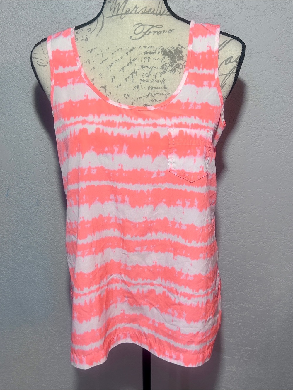 GAP Designed & Crafted Pink Tie‑Dye Tank Top XS • Sleeveless Casual Summer Shirt